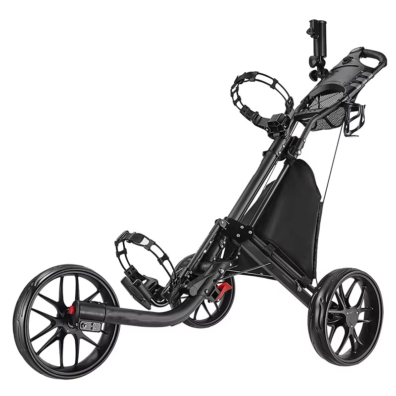 Pull Cart Fold - 골프 푸시 카트 4륜 견고하고 가벼운