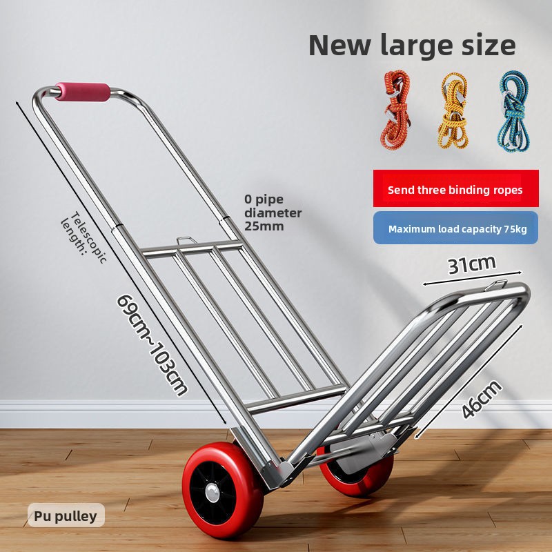 Pull Cart Fold - 손으로 당기는 카트 접이식 휴대용 수하물