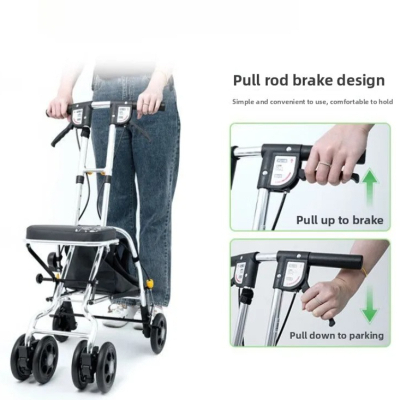 접이식 롤레이터 보행기(좌석 포함), 당김봉형 브레이크 - Pull Cart Fold 리뷰 및 가격