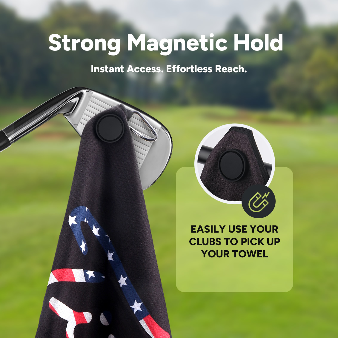 미국 국기 자석 골프 타월 23.6피트(길이) x 15 - Golf Equipment Bag 리뷰 및 가격